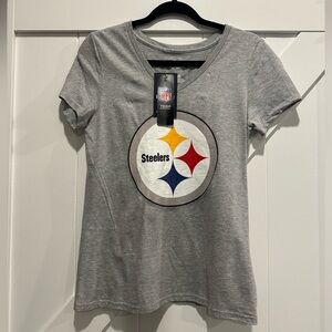 NFL Steelers Heather Tee with Logo